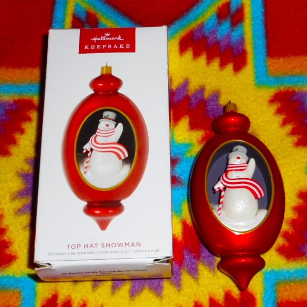 Hallmark Keepsake 2022 Limited Edition Top Hat Snowman Ornament